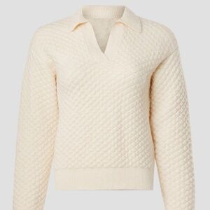 English Factory Textured V Neck Sweater, M